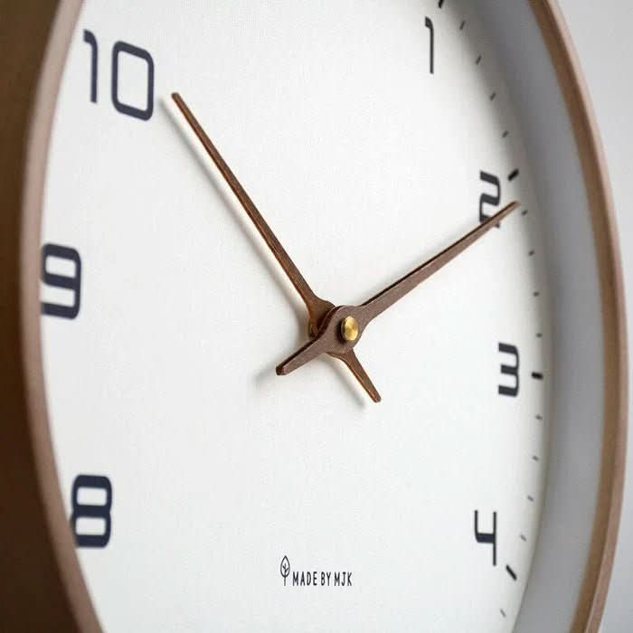 NordicTimber – Orologio da Parete in Legno con Movimento Silenzioso