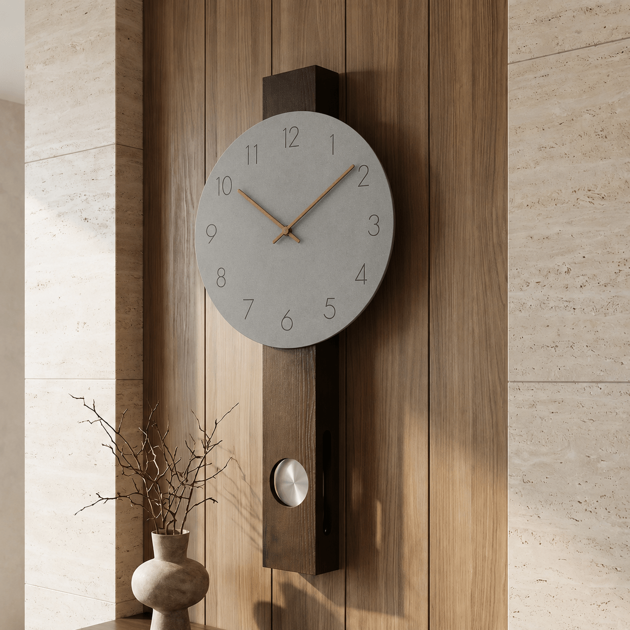 Orologio da Parete Nordico Senza Cornice con Quadrante Opaco