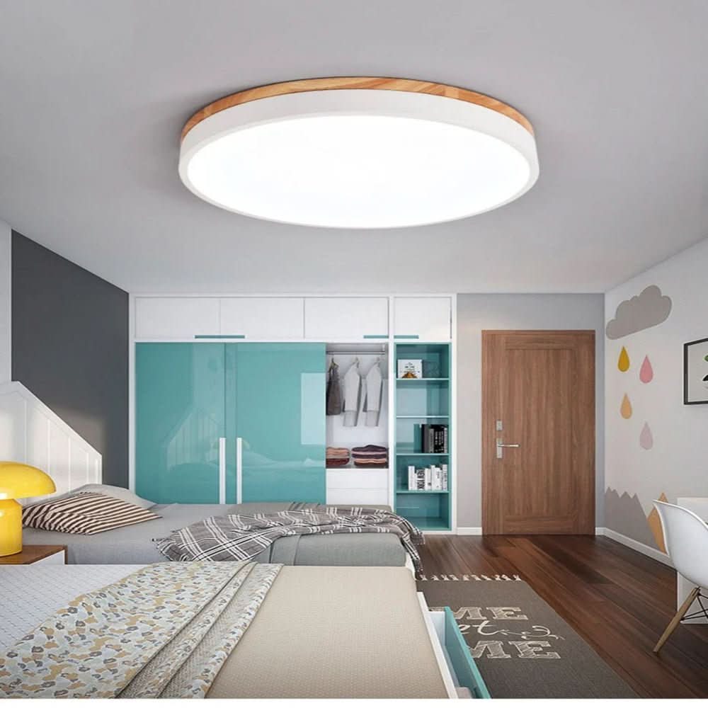 NORDLUMINA LIGHT – Lampada a soffitto moderna in legno naturale per ogni stanza