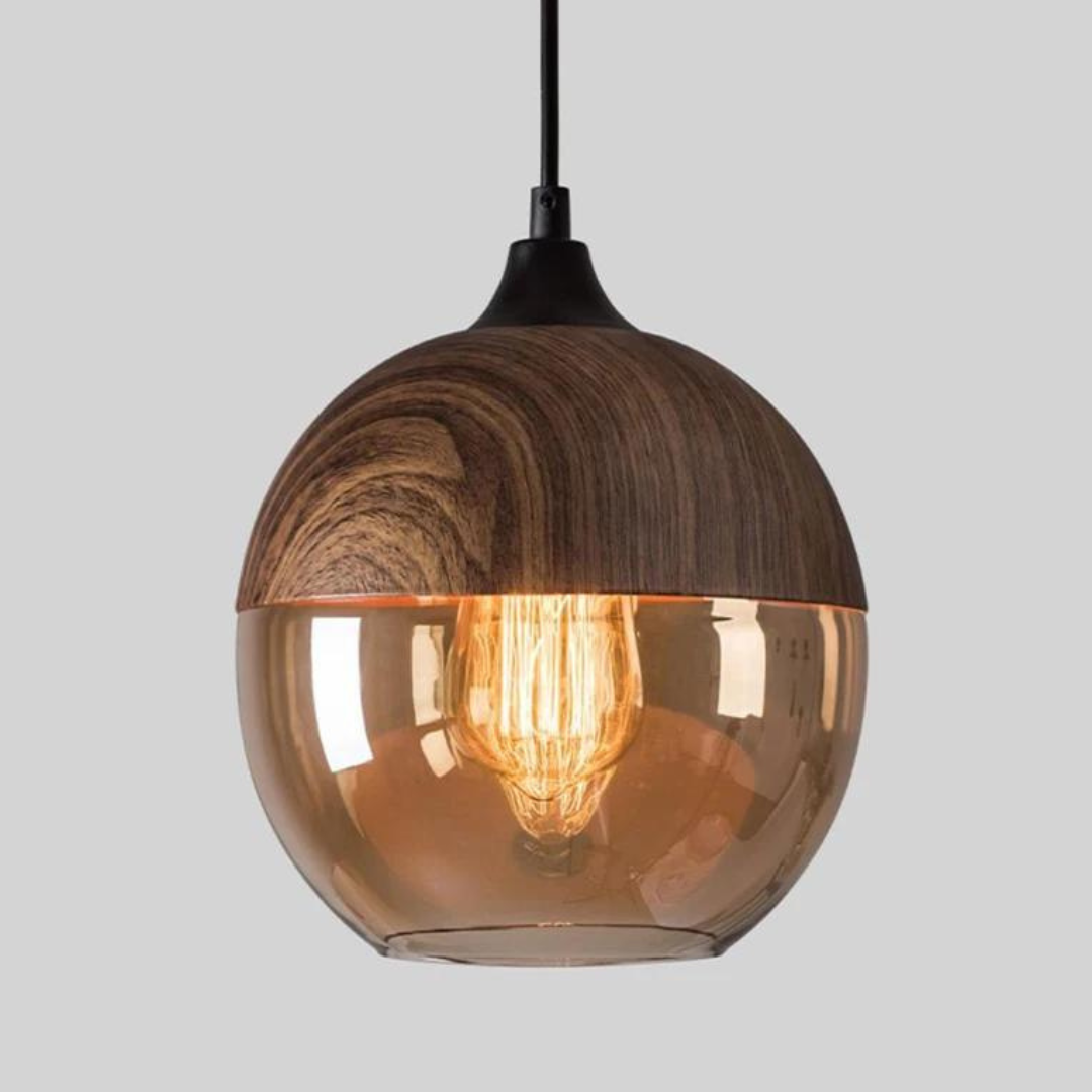 NordLuna Lampada a Soffitto Scandinava Elegante in Legno