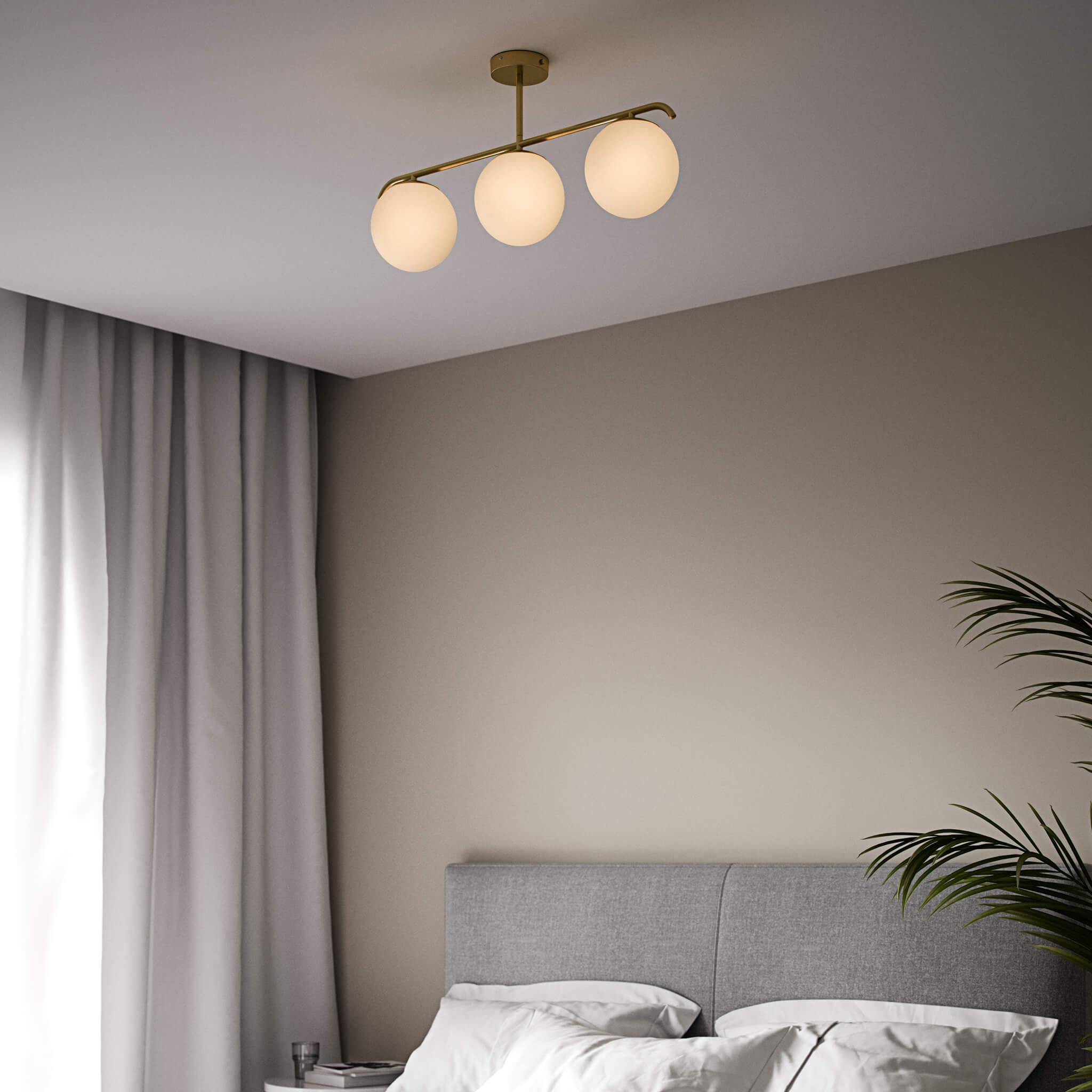 Lampada da Soffitto con 3 Fonti di Luce
