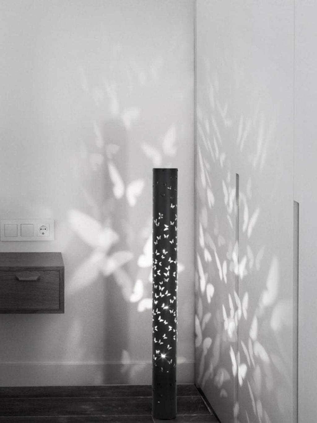 Lampada da Terra a Ombra di Farfalla per Soggiorno