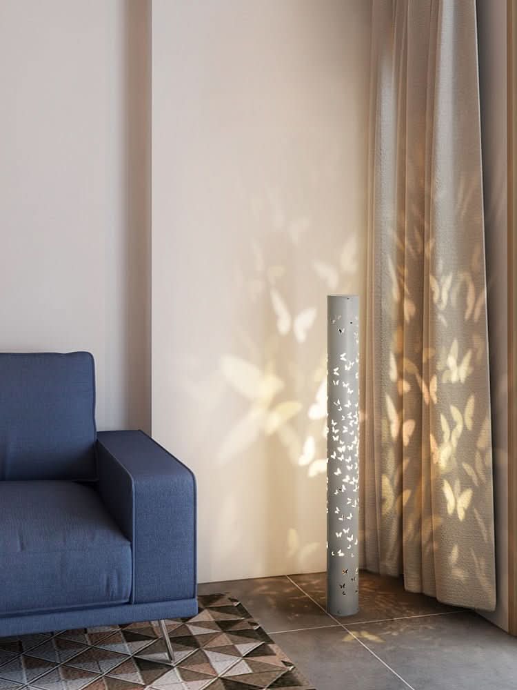 Lampada da Terra a Ombra di Farfalla per Soggiorno
