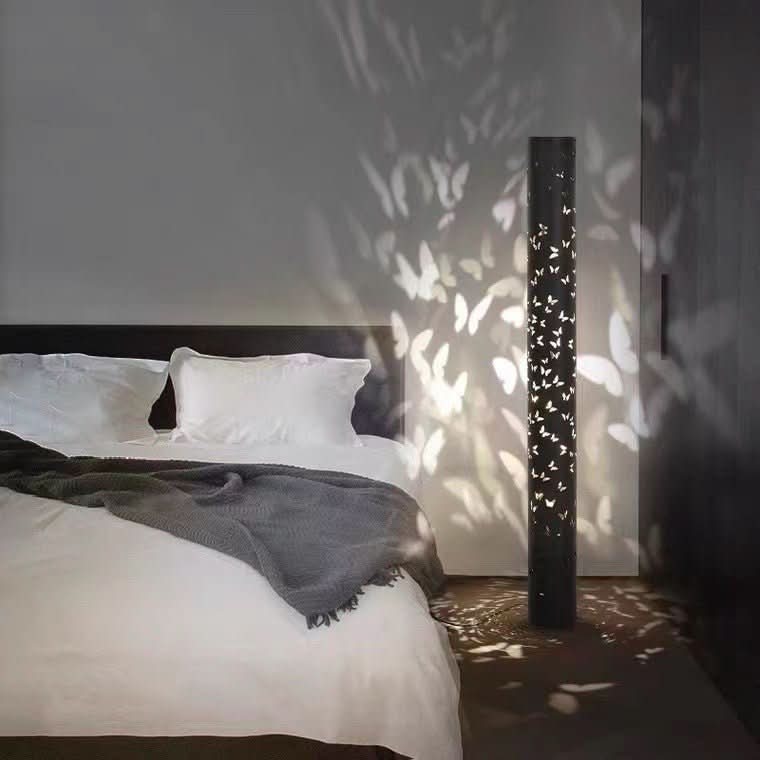 Lampada da Terra a Ombra di Farfalla per Soggiorno