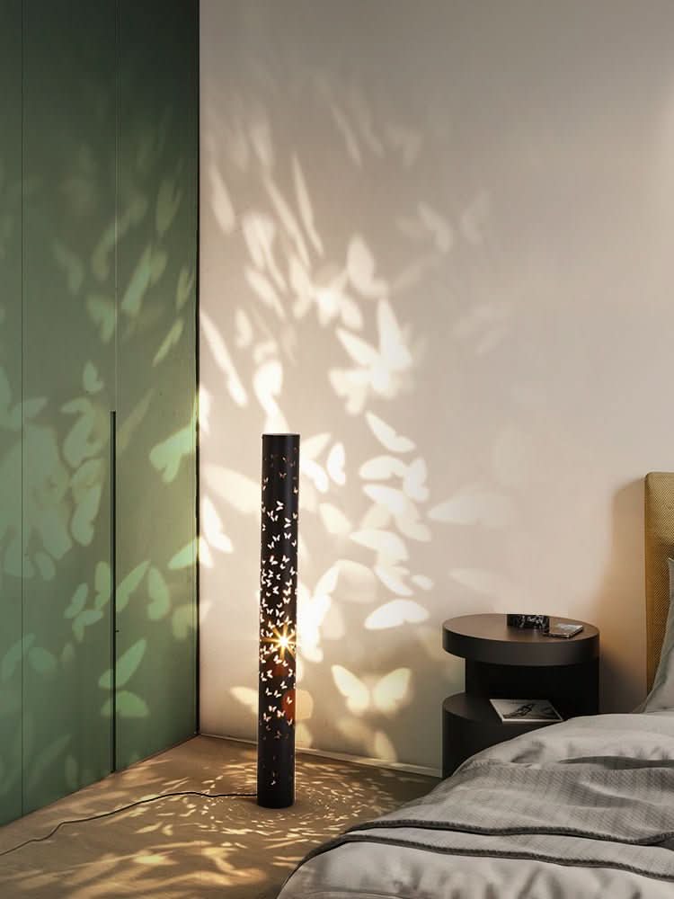 Lampada da Terra a Ombra di Farfalla per Soggiorno