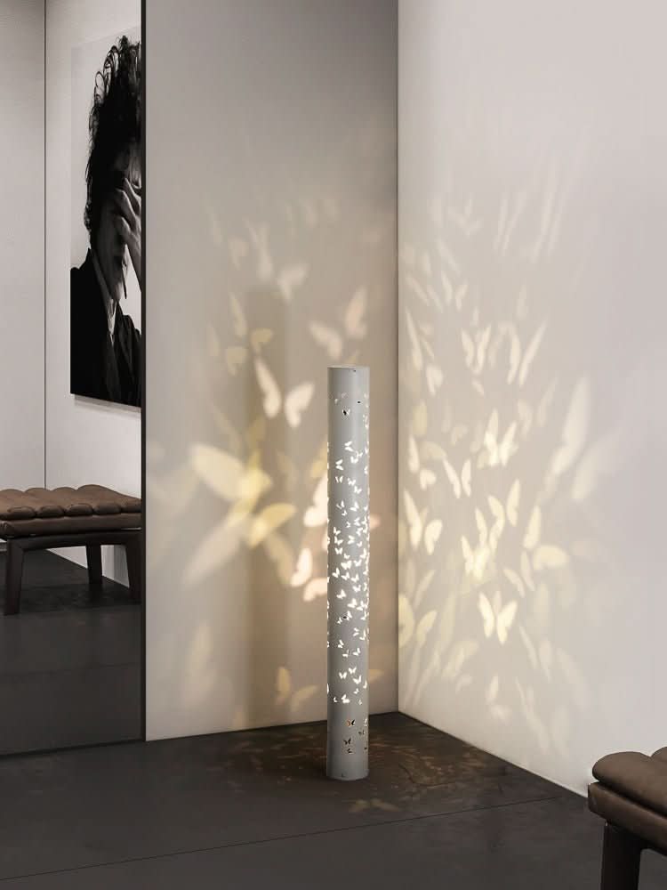 Lampada da Terra a Ombra di Farfalla per Soggiorno