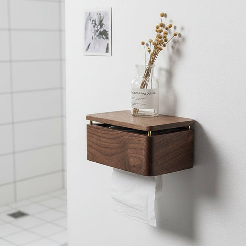 OAKTREND – Elegante Porta Carta Igienica in Legno per Interni Moderni