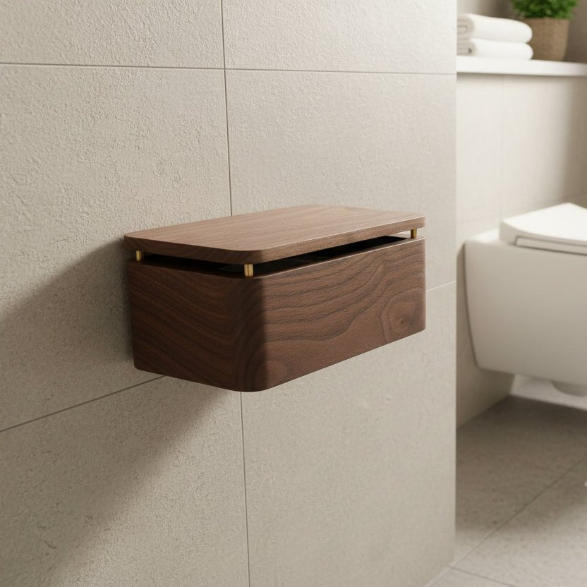 OAKTREND – Elegante Porta Carta Igienica in Legno per Interni Moderni