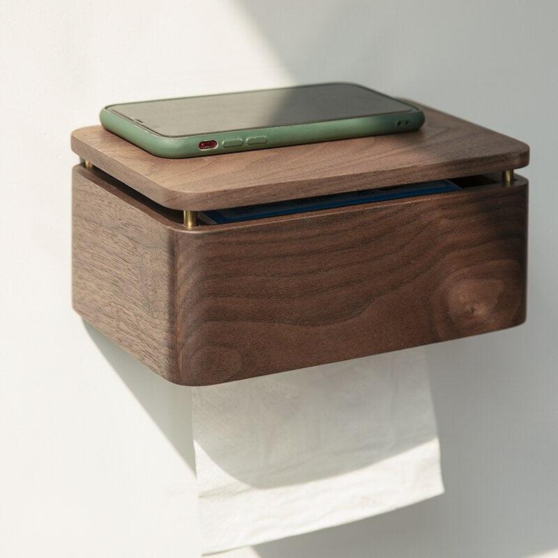 OAKTREND – Elegante Porta Carta Igienica in Legno per Interni Moderni