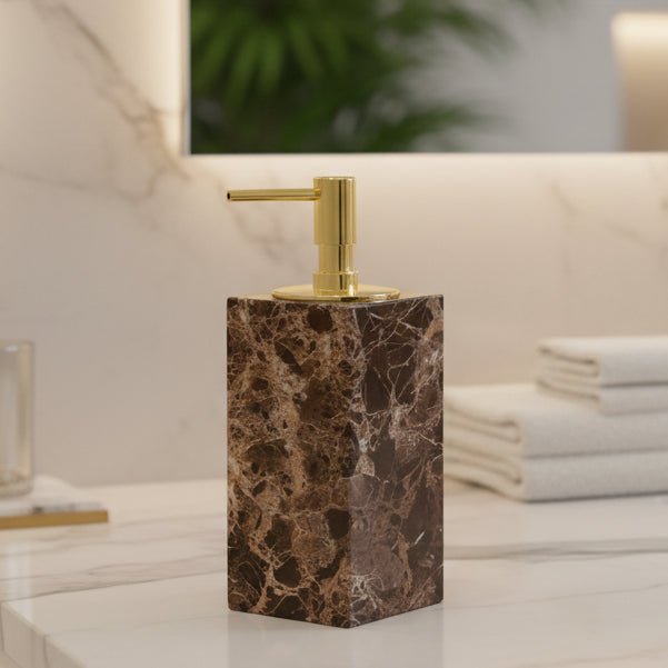 OBSIDORA – Collezione di Accessori per Bagno in Marmo Scuro di Lusso