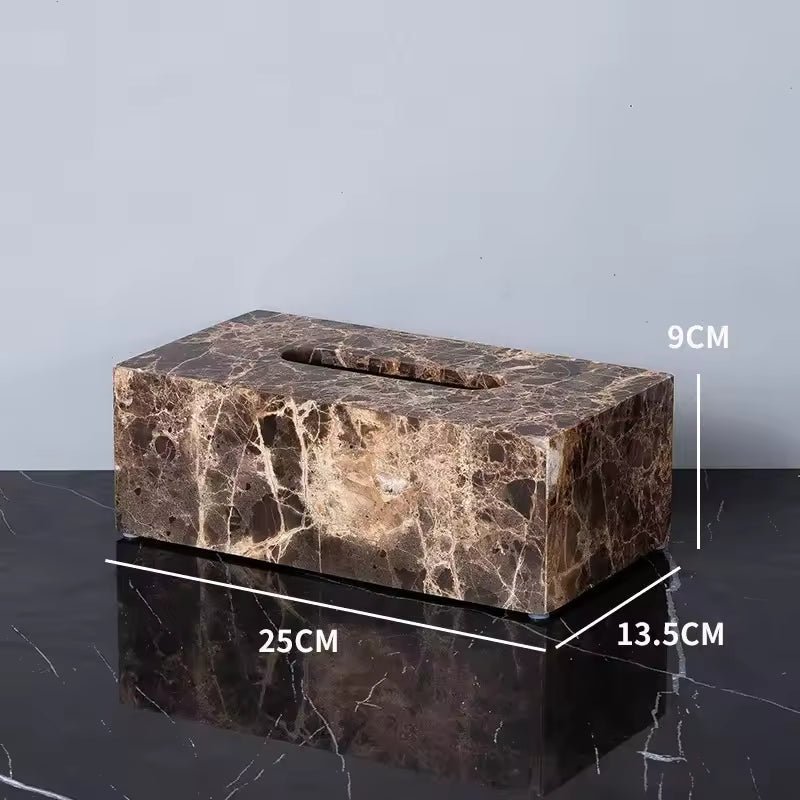 OBSIDORA – Collezione di Accessori per Bagno in Marmo Scuro di Lusso