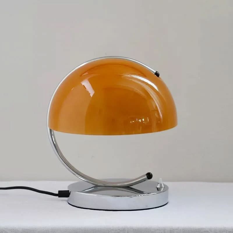 Lampada da Tavolo in Vetro a Forma di Fungo in Stile Danese
