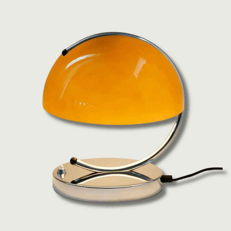 Lampada da Tavolo in Vetro a Forma di Fungo in Stile Danese