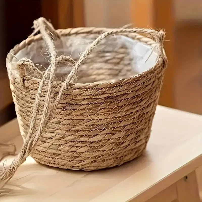 ORCHIDORA – Vaso appeso in macramè intrecciato a mano in corda rustica per esposizione di orchidee