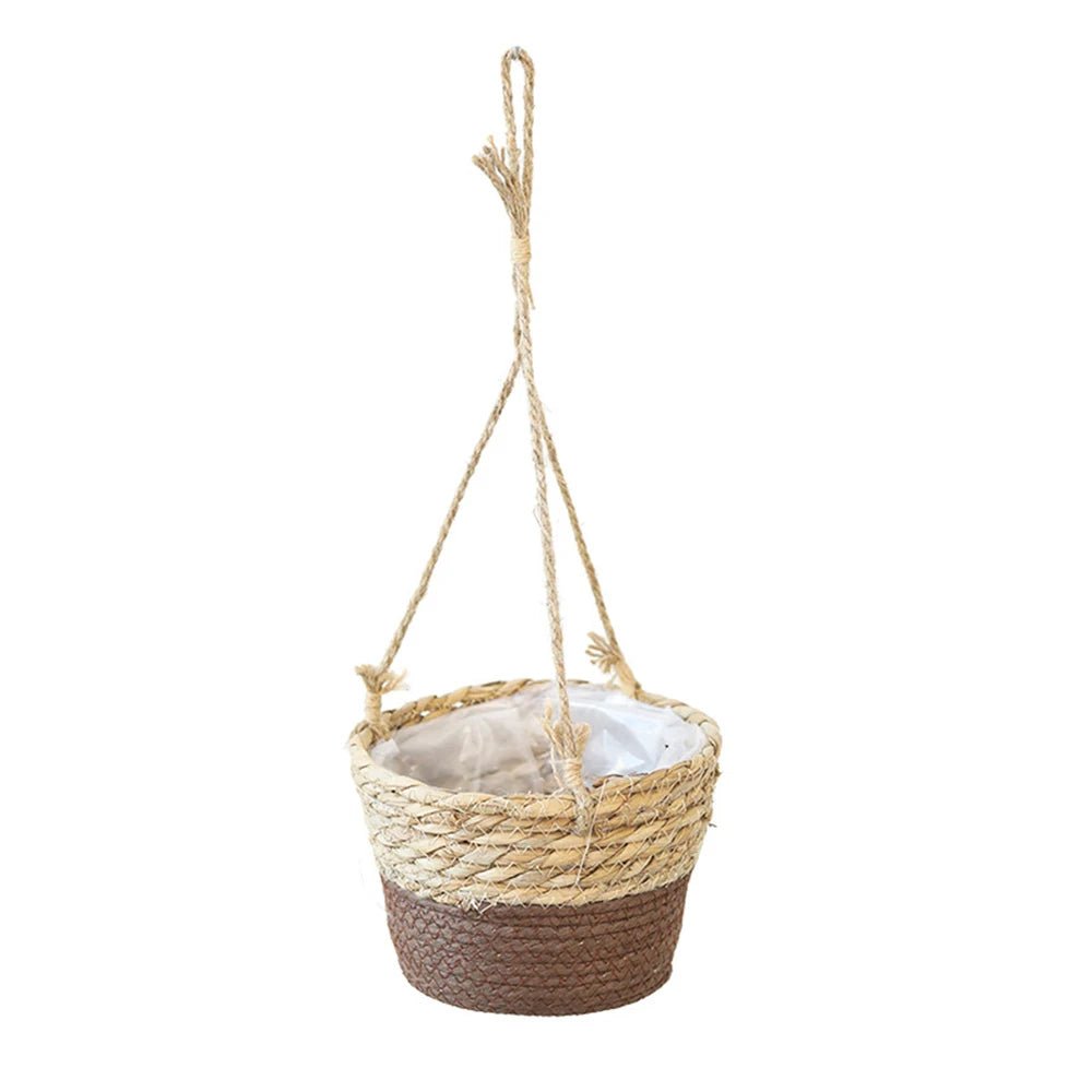 ORCHIDORA – Vaso appeso in macramè intrecciato a mano in corda rustica per esposizione di orchidee