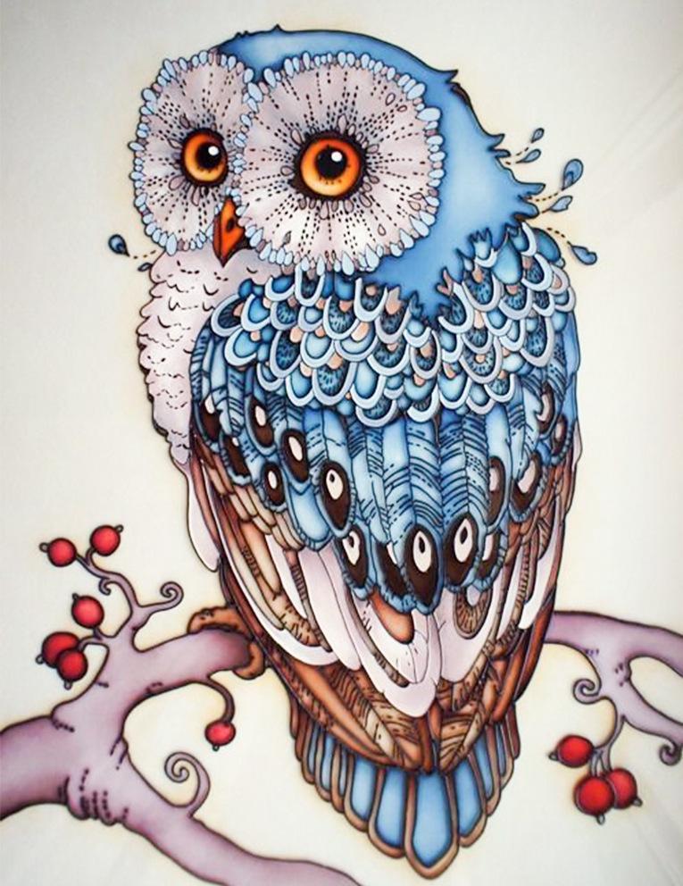 Gufo Cartone - Kit GemPaint