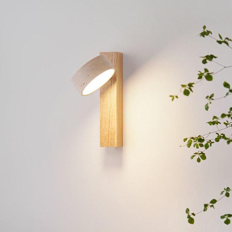 Lampada da Parete in Travertino nella Tonalità Avorio