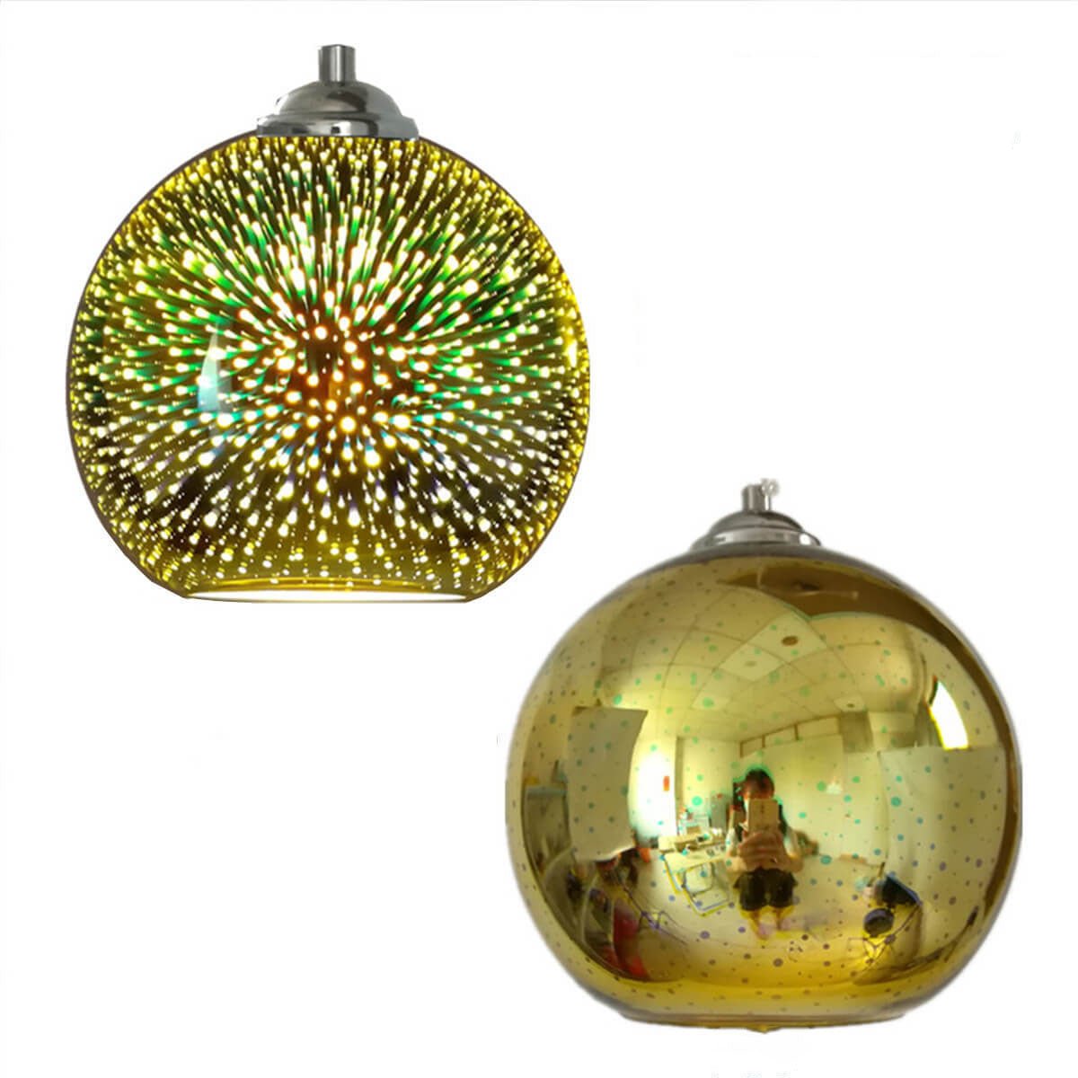 Lampada a sospensione con effetto fuochi d'artificio 3D