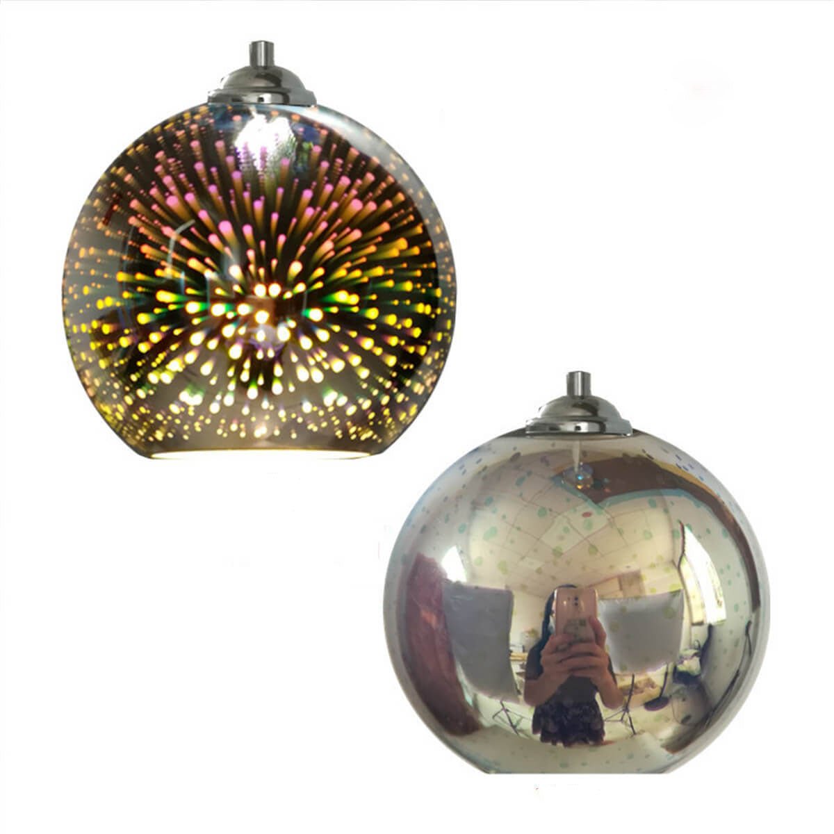 Lampada a sospensione con effetto fuochi d'artificio 3D