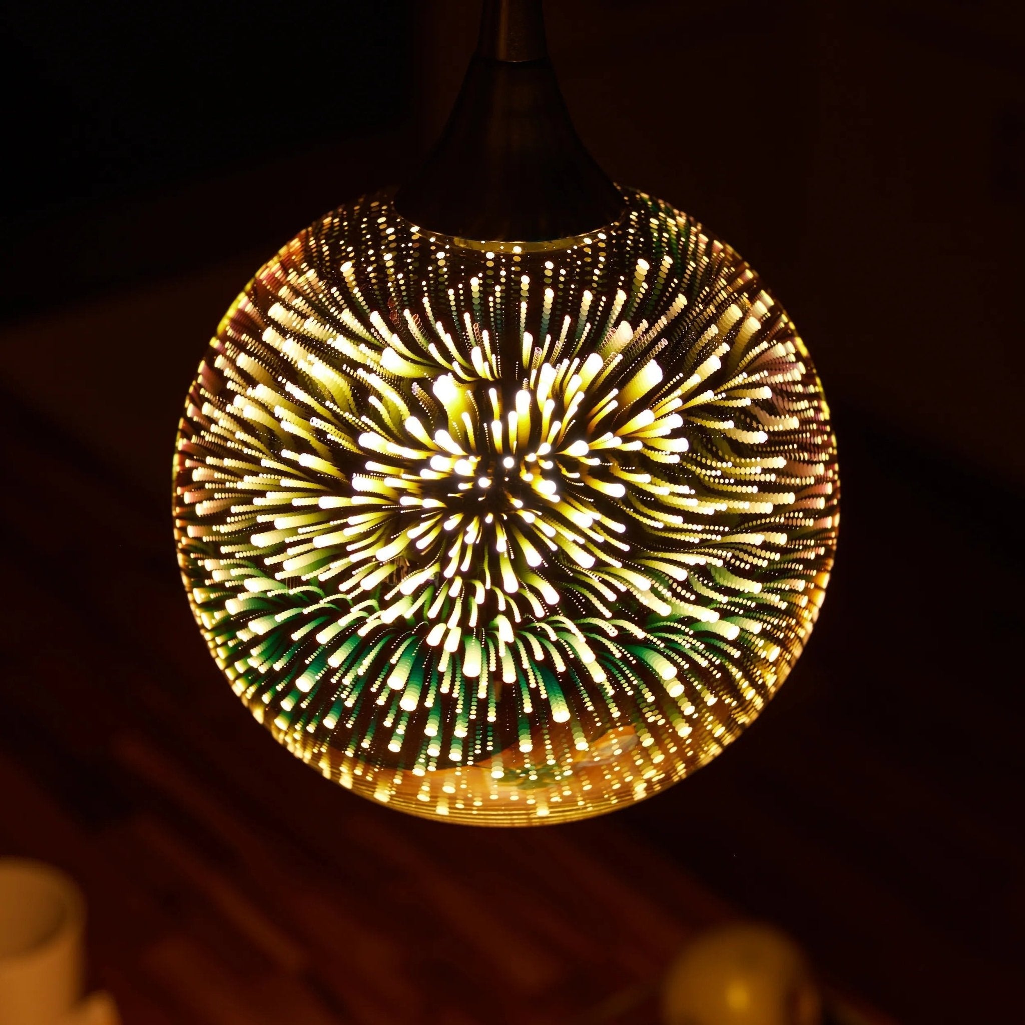 Lampada a sospensione con effetto fuochi d'artificio 3D