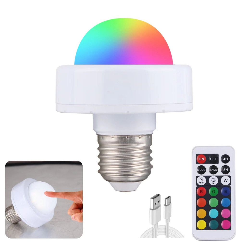 RoyaleGlow lampadina LED ricaricabile - telecomando, attivazione touch, multicolore