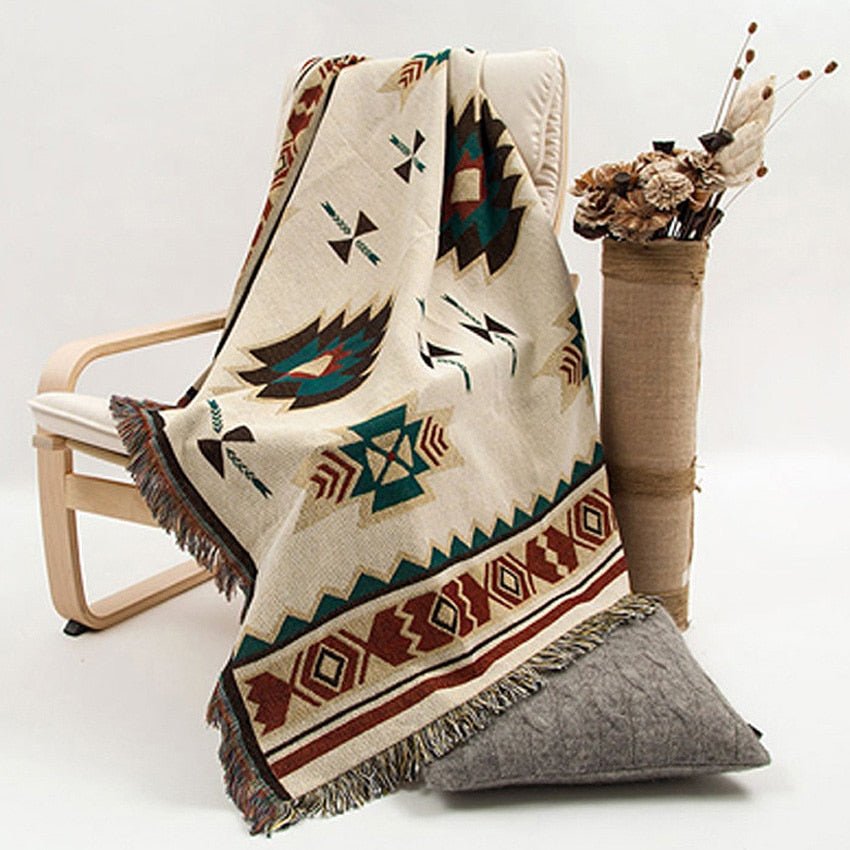 Orvain | Coperta Bohemien Intrecciata con Design Stampato in Tre Dimensioni per Soggiorno e Camera da Letto