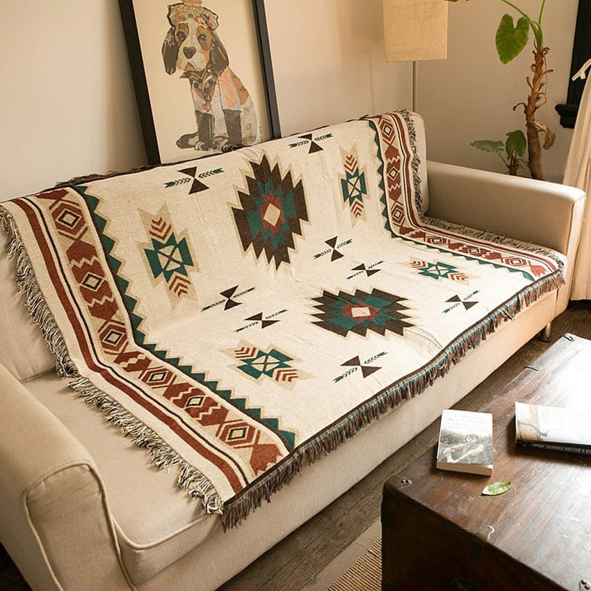 Orvain | Coperta Bohemien Intrecciata con Design Stampato in Tre Dimensioni per Soggiorno e Camera da Letto