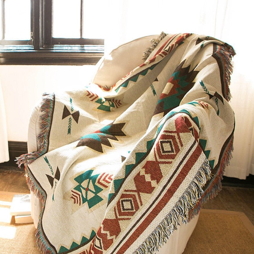Orvain | Coperta Bohemien Intrecciata con Design Stampato in Tre Dimensioni per Soggiorno e Camera da Letto