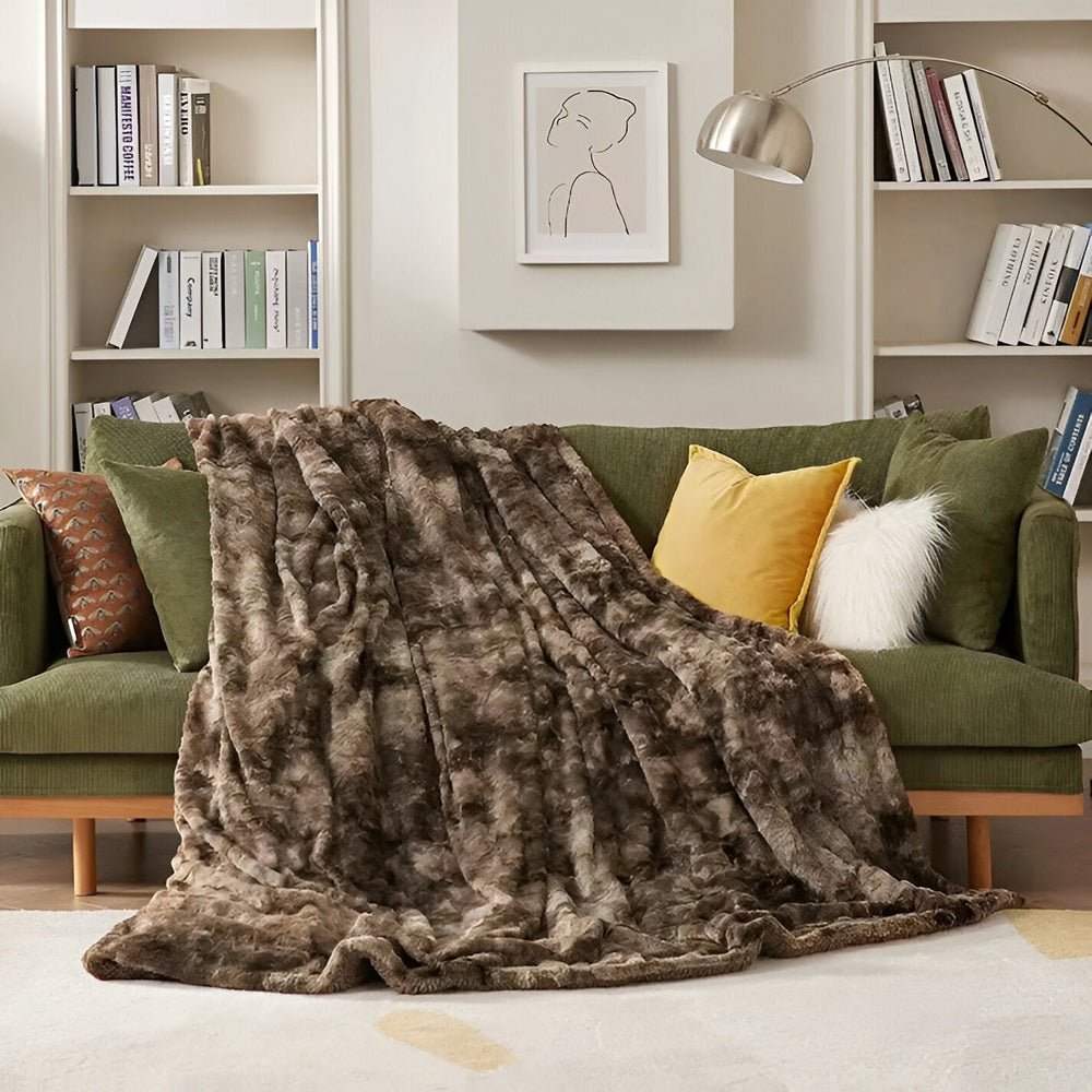 Evar | Coperta in Pile Double-Face in Sei Colori e Tre Dimensioni per Divano, Letto e Angolo Lettura