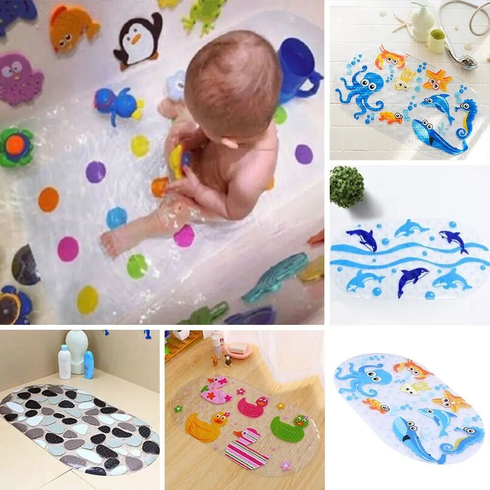 PLAYTUB SAFEPLAY – Tappetino da Bagno Antiscivolo in PVC Colorato per la Sicurezza dei Bambini