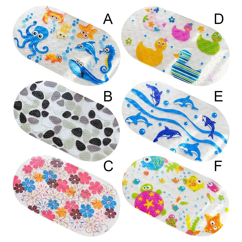 PLAYTUB SAFEPLAY – Tappetino da Bagno Antiscivolo in PVC Colorato per la Sicurezza dei Bambini