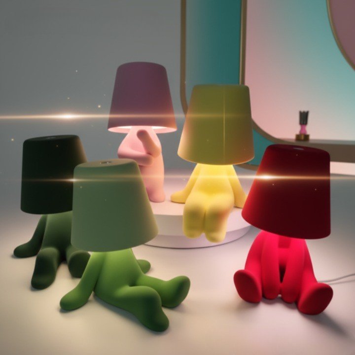 POSELITE – Lampada da Scrivania LED Creativa Design Unico a Forma Umana per Illuminazione da Tavolo