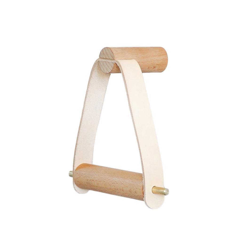 Porta Carta Igienica di Alta Qualità | Rovere e Pelle Sintetica | Design Minimalista per il Bagno