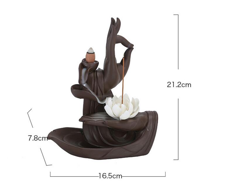 Portacandele a Ritorno di Fumo Buddha Hand