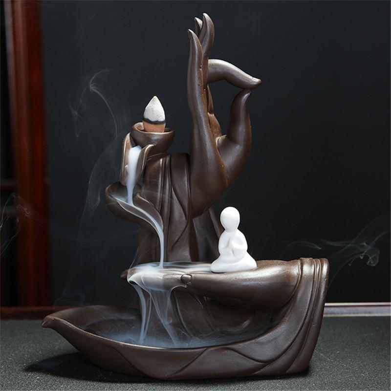 Portacandele a Ritorno di Fumo Buddha Hand