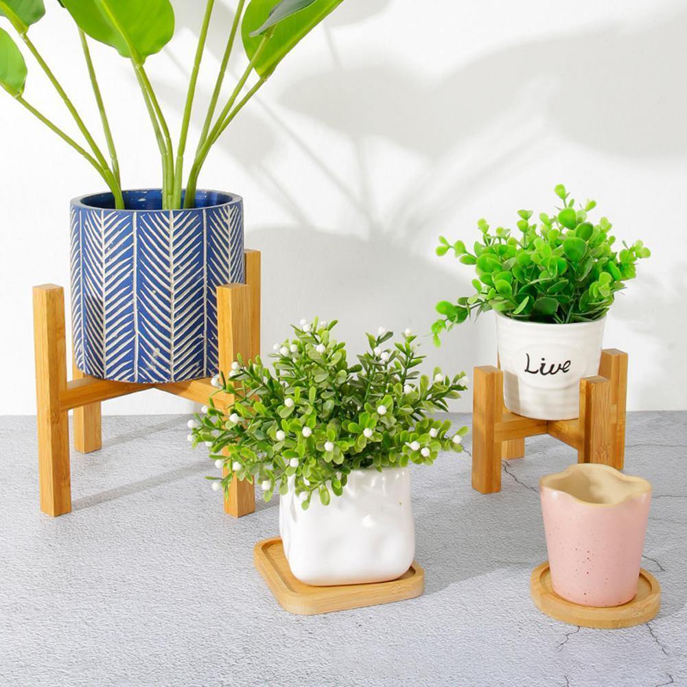 Supporto per piante BambooElevate realizzato in legno di bambù | Regolabile e Stabile | Perfetto per interni