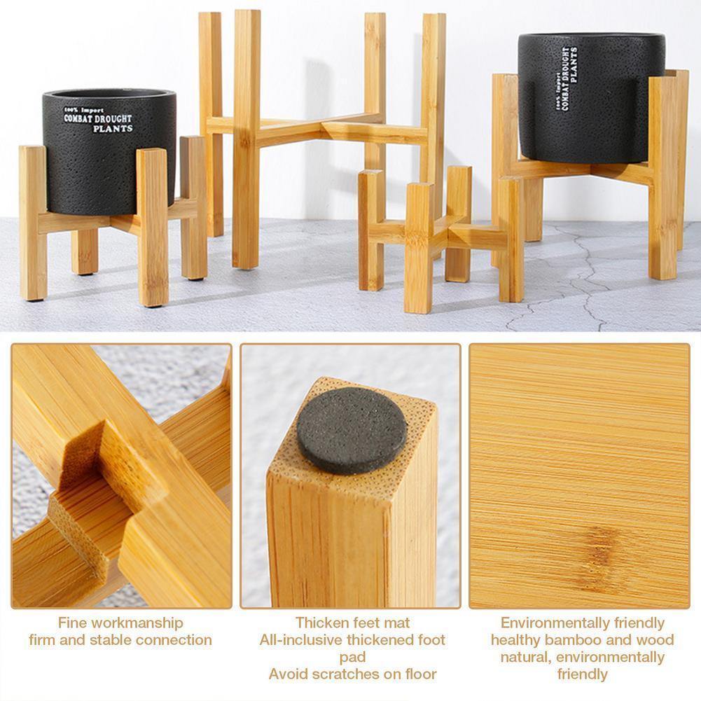 Supporto per piante BambooElevate realizzato in legno di bambù | Regolabile e Stabile | Perfetto per interni