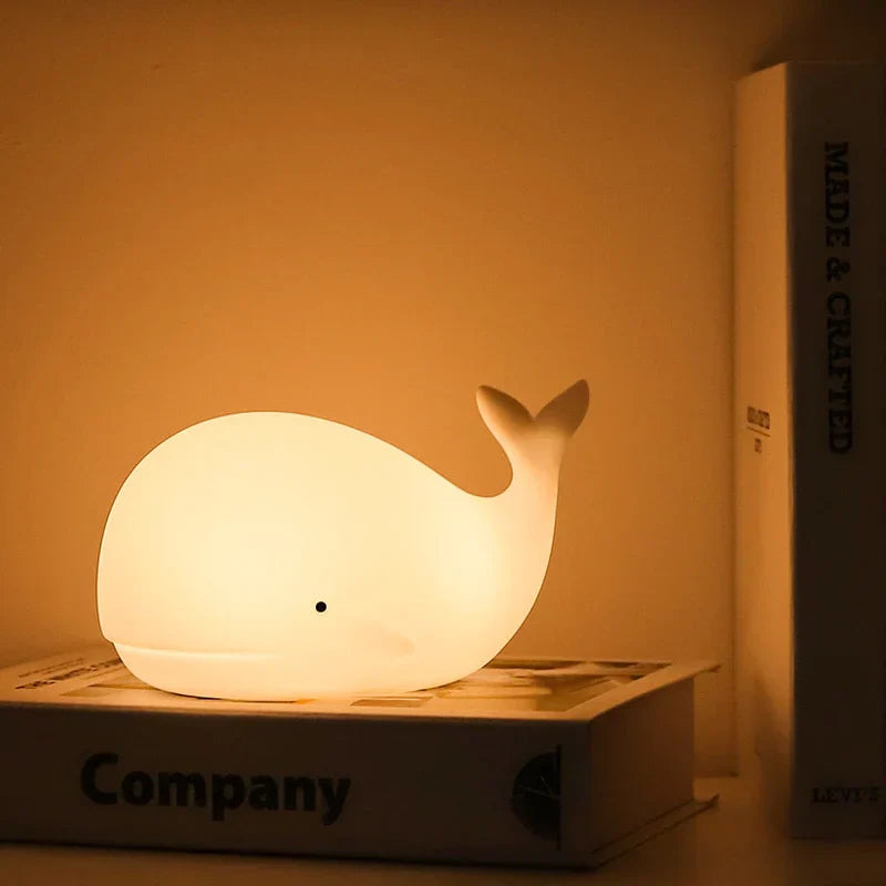 Carina lampada notturna a forma di balena con cambio colore - GlowWhale