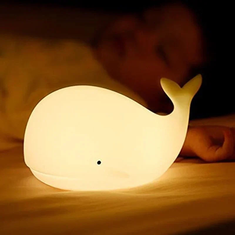 Carina lampada notturna a forma di balena con cambio colore - GlowWhale