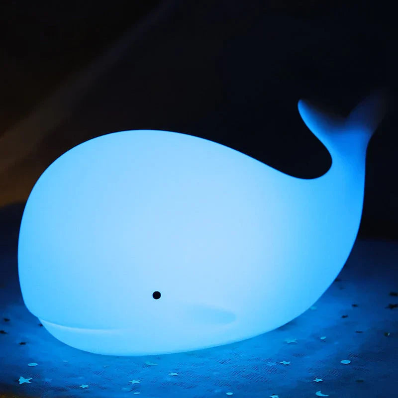 Carina lampada notturna a forma di balena con cambio colore - GlowWhale