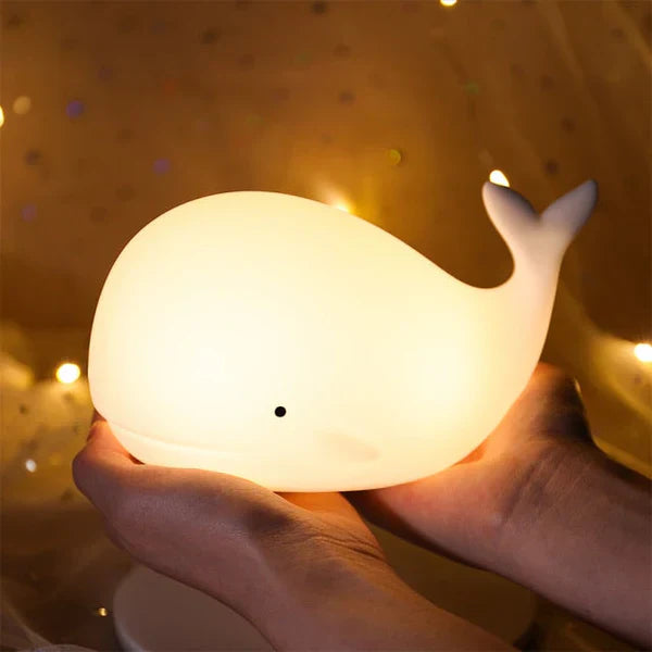 Carina lampada notturna a forma di balena con cambio colore - GlowWhale