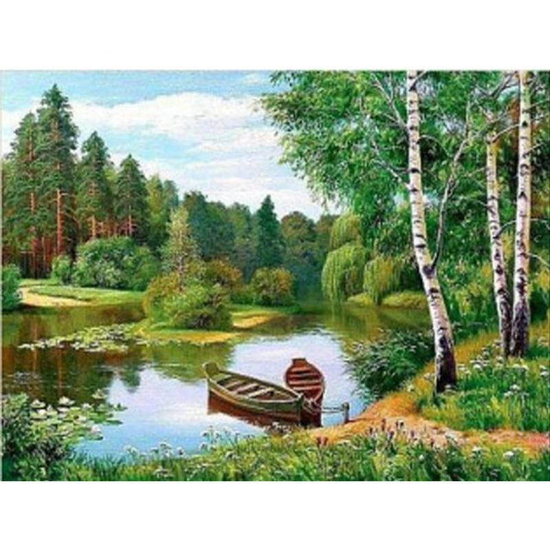 Barche a remi sul lago - Set GemPaint