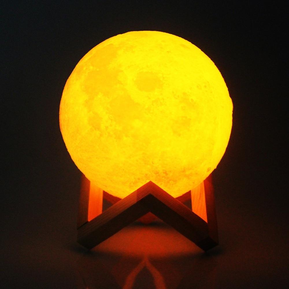 Lampada LED notturna ricaricabile wireless a doppio colore a forma di luna piena