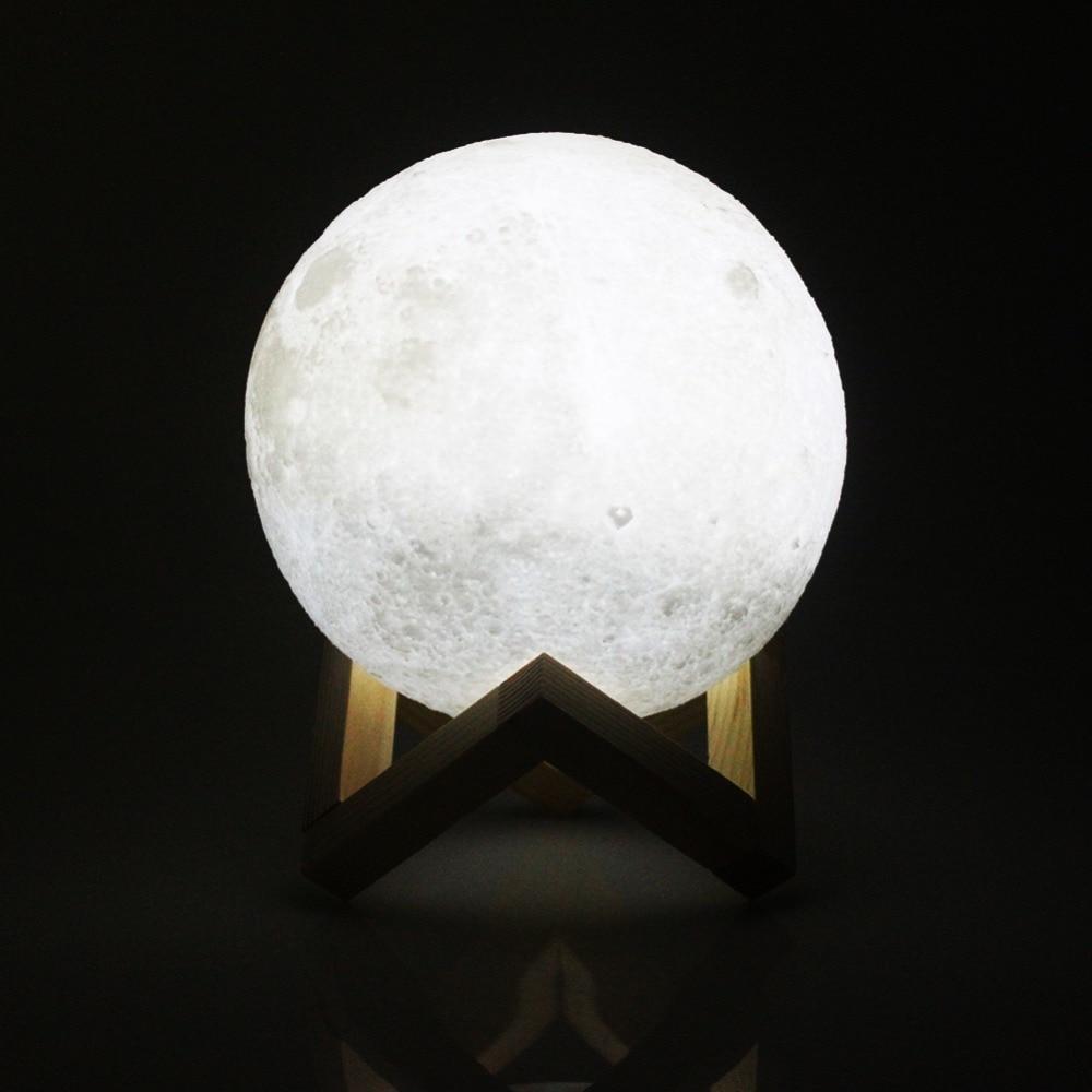 Lampada LED notturna ricaricabile wireless a doppio colore a forma di luna piena