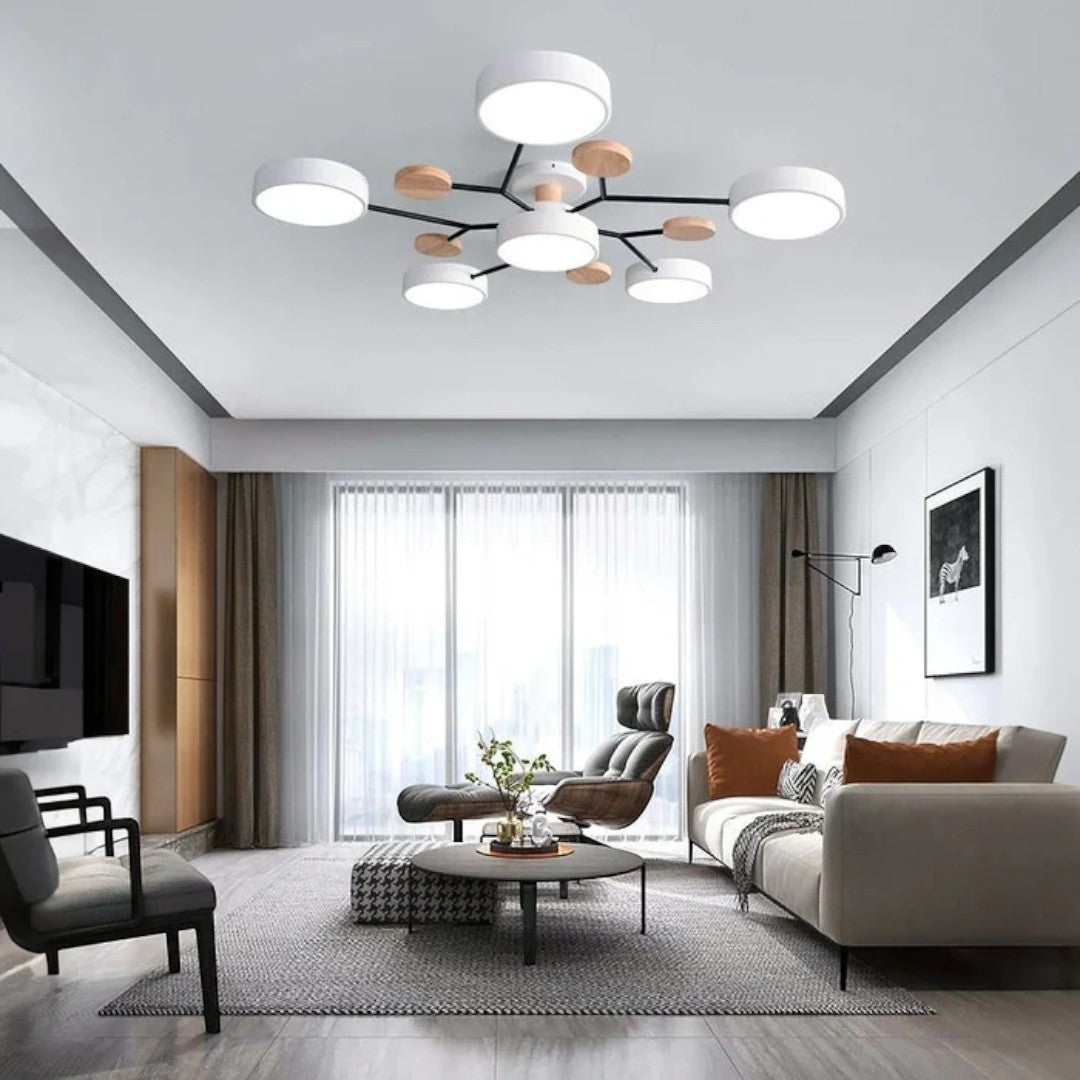 Lampada da soffitto LED rotonda moderna – Illuminazione potente con più punti luce