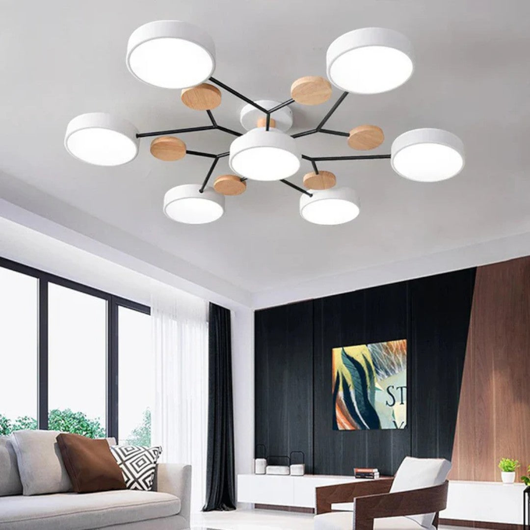 Lampada da soffitto LED rotonda moderna – Illuminazione potente con più punti luce