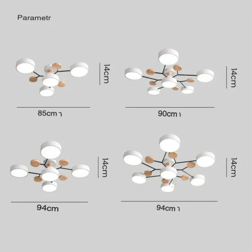 Lampada da soffitto LED rotonda moderna – Illuminazione potente con più punti luce