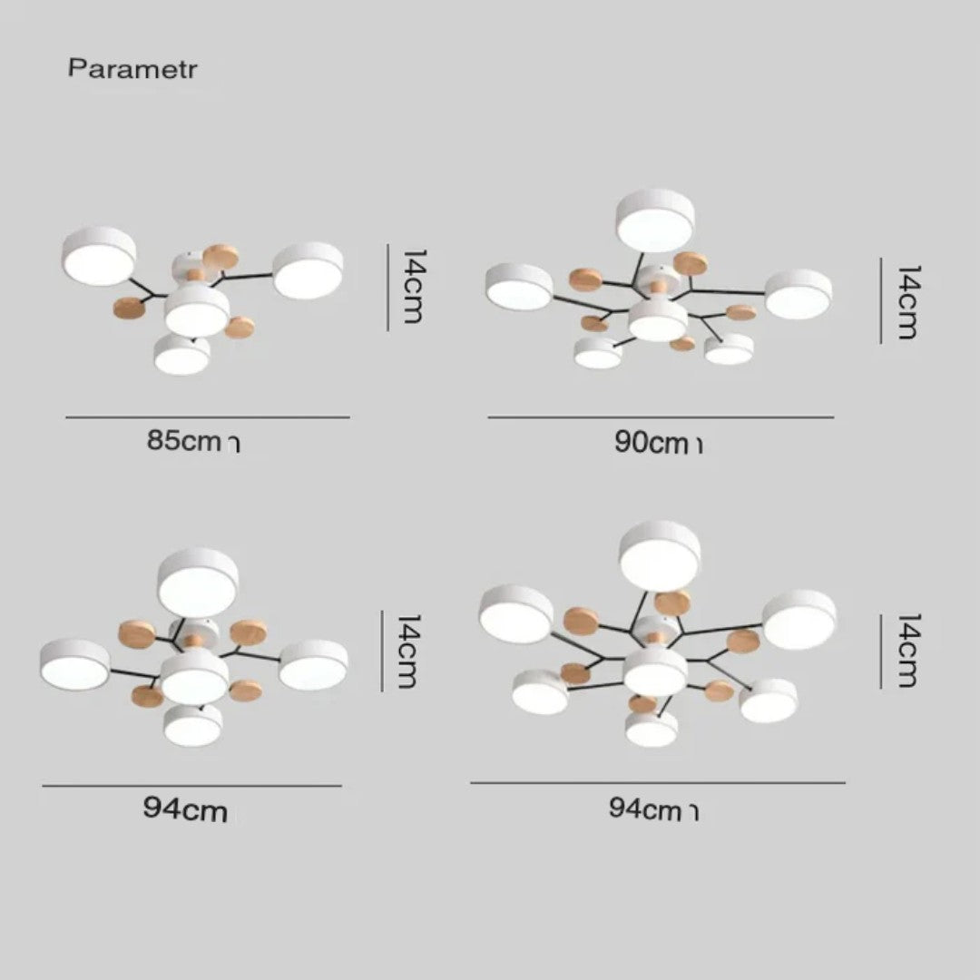 Lampada da soffitto LED rotonda moderna – Illuminazione potente con più punti luce