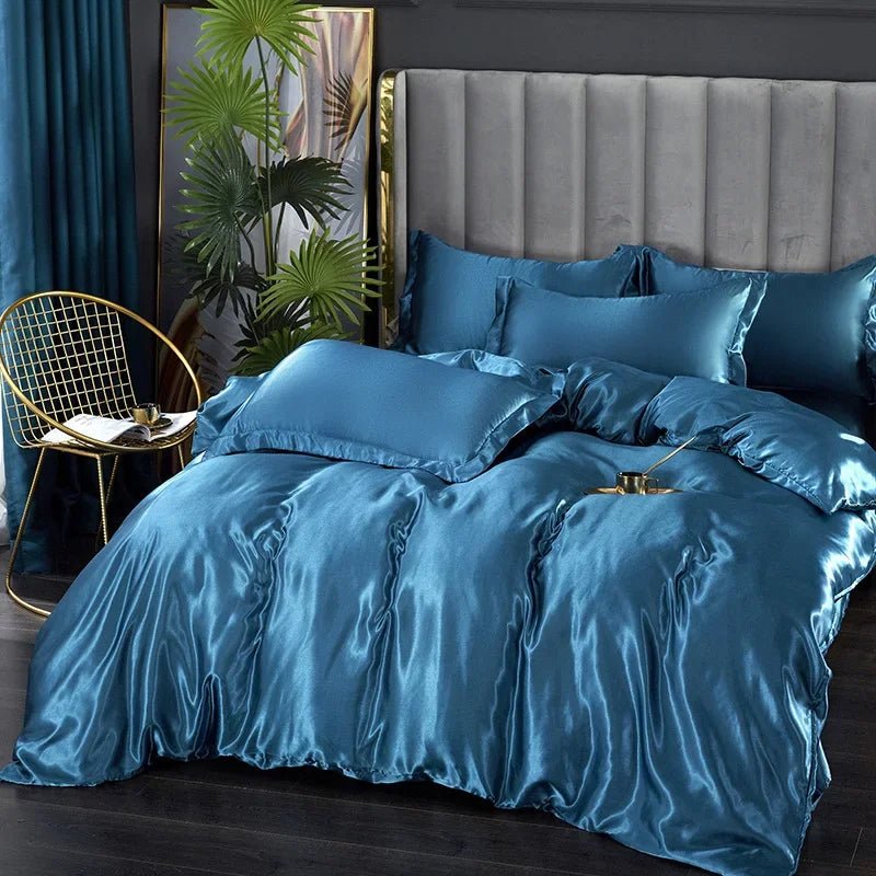 PURESATIN – Set di Biancheria da Letto in Seta Satinata Elegante con Tocco Morbido