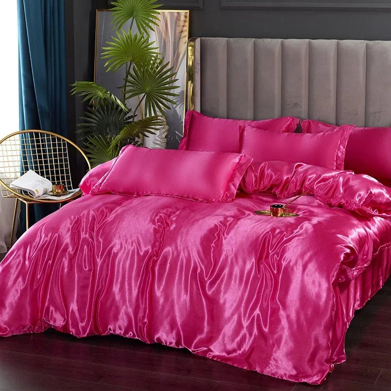 PURESATIN – Set di Biancheria da Letto in Seta Satinata Elegante con Tocco Morbido